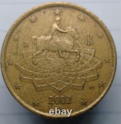 058 2002 Italy Euro 50 Cents Marcus Aurelius Coin, BRILLIANT CIRC VERY RARE