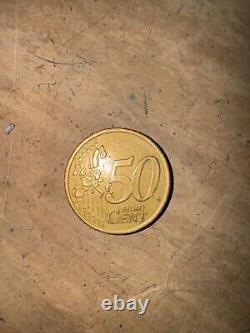 058 2002 Italy Euro 50 Cents Marcus Aurelius Coin, BRILLIANT CIRC VERY RARE
