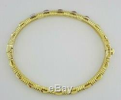 0.15ct Roberto Coin Appassionata 18k Yellow Gold Round Diamond Bracelet / Bangle