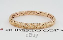 0.60 ct Roberto Coin Granada Satin 18k Rose Gold Round Cut Diamond Bracelet