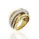 0.93ctw Roberto Coin Diamond Crossover Ring in 18K Yellow Gold