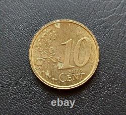 10 Euro Cent 2002 Coin Italy. Rim error