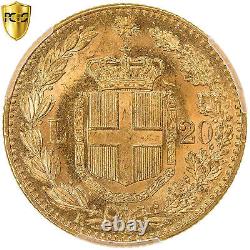 #1120497 Coin, Italy, Umberto I, 20 Lire, 1882, Rome, PCGS, MS64+, MS(64), Gol