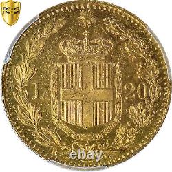 #1120560 Coin, Italy, Umberto I, 20 Lire, 1882, Rome, PCGS, MS63, MS(63), Gold