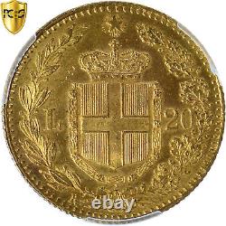 #1120563 Coin, Italy, Umberto I, 20 Lire, 1882, Rome, PCGS, MS63, MS(63), Gold
