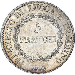 #1175651 Coin, ITALIAN STATES, LUCCA, Felix and Elisa, 5 Franchi, 1808/7, Fire