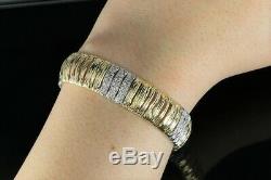 $11,000 Roberto Coin 18K Yellow White Gold Diamond Ruby Elephant Skin Bracelet