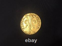 1252-1303 Gold Florin coin, Papal states 3.52g
