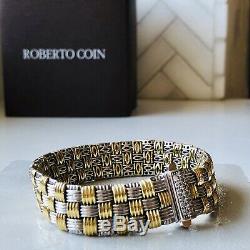 $12k Roberto Coin 18K Yellow Gold Appassionata Bracelet And Ring with Diamonds