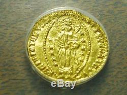 1342-1354 Ms62 Anacs Gold Venetian Zecchino Italy Andrea Dondolo
