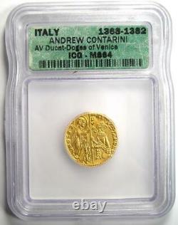 1365-82 Italy Contarini Venice AV Ducat Gold Coin Certified ICG MS64 (BU UNC)