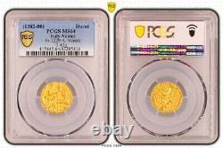 1382, Venice, Doge Antonio Venier. Gold Zecchino Ducat Coin. (3.43gm) PCGS MS64
