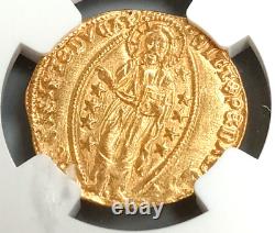 1400-13 Gold Coin Venice Italy Ducat Michael Steno Fr. 1230 PCGS MS63 A142