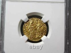 1400 Venice Doge Michele Steno Gold Zecchino Ducat Coin NGC MS62