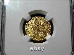 1400 Venice Doge Michele Steno Gold Zecchino Ducat Coin NGC MS62