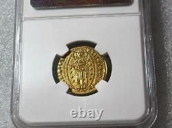 1400 Venice Doge Michele Steno Gold Zecchino Ducat Coin NGC MS62