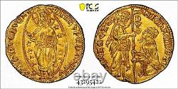1400, Venice, Michele Steno (Doge). Gold Zecchino Ducat Coin (3.55gm) PCGS MS64