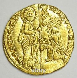 1414-1423 Italy Venice Mocenigo AV Gold Ducat Christ Coin XF / AU Details
