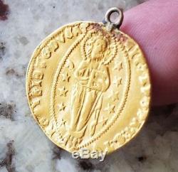 1423-1457 A. D medieval. 995 gold coin of Venice Francesco Foscari zecchino ducat