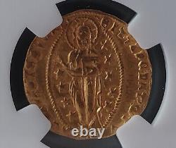 1423-57 ITALY Venice Antique GOLD Ducat Treasure Coin Graded NGC AU50 FULL GRADE