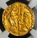 1457, Doges of Venice, Francesco Foscari. Gold Zecchino Ducat Coin. NGC MS-63
