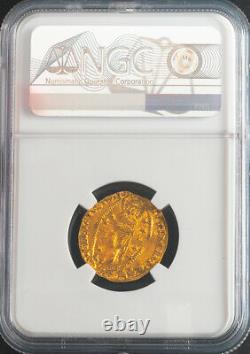 1457, Doges of Venice, Francesco Foscari. Gold Zecchino Ducat Coin. NGC MS-63