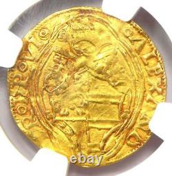 1492 Italy Papal States Bologna Gold Alexander VI Ducat Coin NGC AU Details