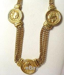 14K GOLD ANCIENT GREEK ROMAN COIN 16 LINK ITALY VINTAGE CHAIN 14.2g NECKLACE