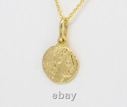 14K Gold Goddess Athena Coin /Ancient Greek Coin Pendant Necklace