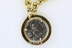 14K Gold Italy Coin Bracelet 7.5