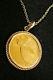 14K NECKLACE 1/4 oz FINE GOLD COIN 1996 TO SOAR ON WINGS OF FRAGILE VICTORY