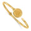 14K Solid Yellow Gold Coin Bangle Bracelet