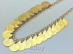 14K Yellow Gold 16 Chain 1865 Imperio Mexicano Maximiliano Gold Coin Necklace