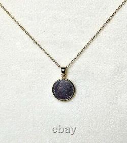 14K Yellow Gold Bezel 100 Lire Coin Pendant Milor Italy 4.3 Grams