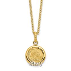 14K Yellow Gold Coin Necklace