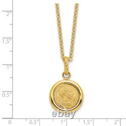 14K Yellow Gold Coin Necklace