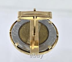 14k Gold Coin Cuff Links Italy 500 Lire Bi-Metallic Piazza Del Quirinale Rome 91