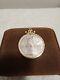 14k Gold Italian 500 Lire Coin Pendant. Pinta, Nina + Santa Maria Ships 12.67 g