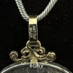 14k Gold Italian 500 Lire Coin Pendant. Pinta, Nina + Santa Maria Ships 1961