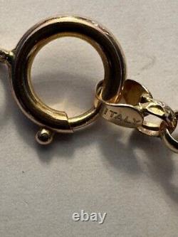 14k Italian Gold Rolo Charm Bracelet With 10 Italian Lire Coins 8