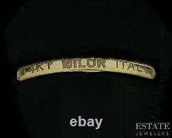 14k Yellow Gold Black Onyx Italiana Repvbblica Lira Coin Ring 16.4g i18148