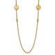 14k Yellow Gold Polished Coins Necklace Perfect Gift for Women