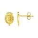 14k Yellow Gold Roman Coin Earrings