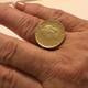 14k coin ring size 8 yellow gold 4.8 grams 7/8 band Milor Italy