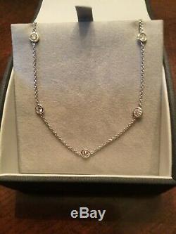 $15300 ROBERTO COIN 18K 4.55 ctw 36 STATION DIAMOND BY THE INCH NECKLACE