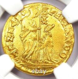 1539-45 Italy Venice Gold Christ Lando Ducat Coin Certified NGC MS63 (BU UNC)