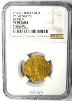 1552 Italy Papal States Gold Julius III S'Dor Coin NGC VF Details