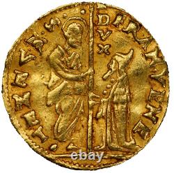 1554-56 Italy Manin Gold Zecchino Ducat Christ PCGS AU 53