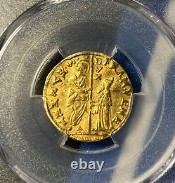 1554-56 Italy Manin Gold Zecchino Ducat Christ PCGS AU 53