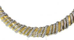 $16000 ROBERTO COIN 18K White and Yellow Gold Nabucco Diamond Necklace